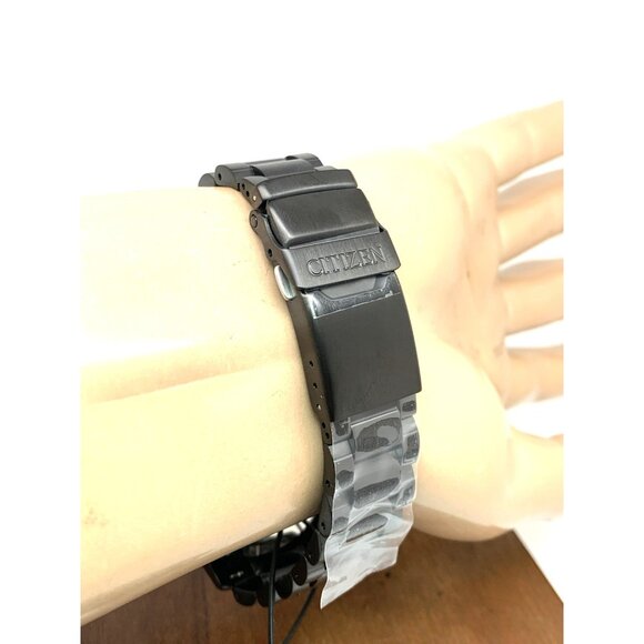 Citizen Men's Watch CA0295-58E Nighthawk Eco Drive Chronograph Black Dial Steel - Picture 11 of 15